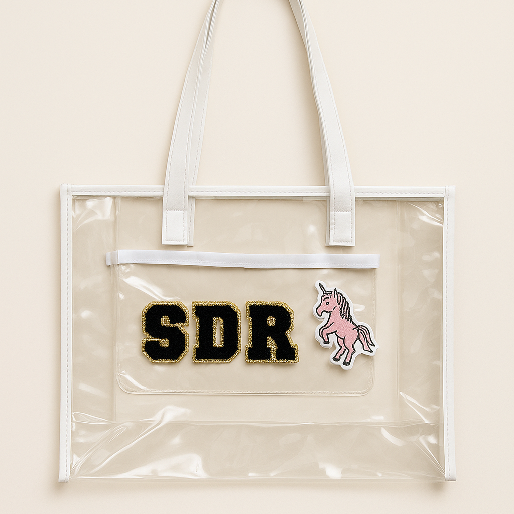 Personalised Monogrammed Luxe Jelly Hue Tote Bags