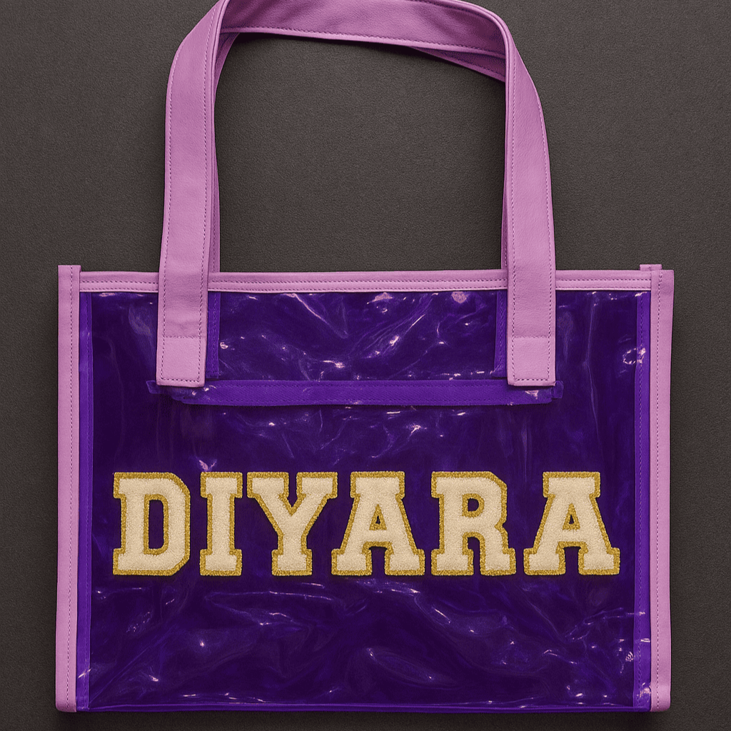 Personalised Monogrammed Luxe Jelly Hue Tote Bags