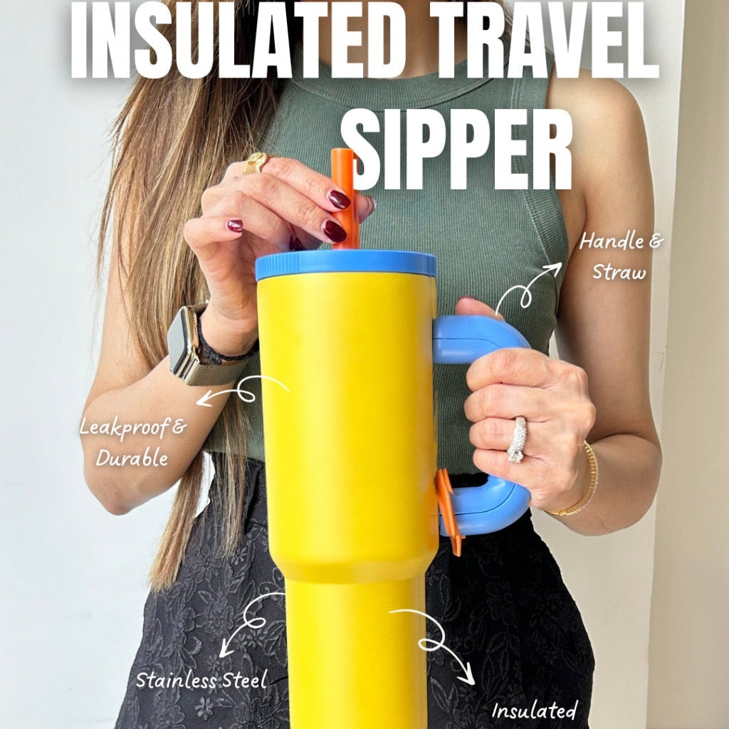 Trendy Insulated Travel Coffee/Beverage Sipper