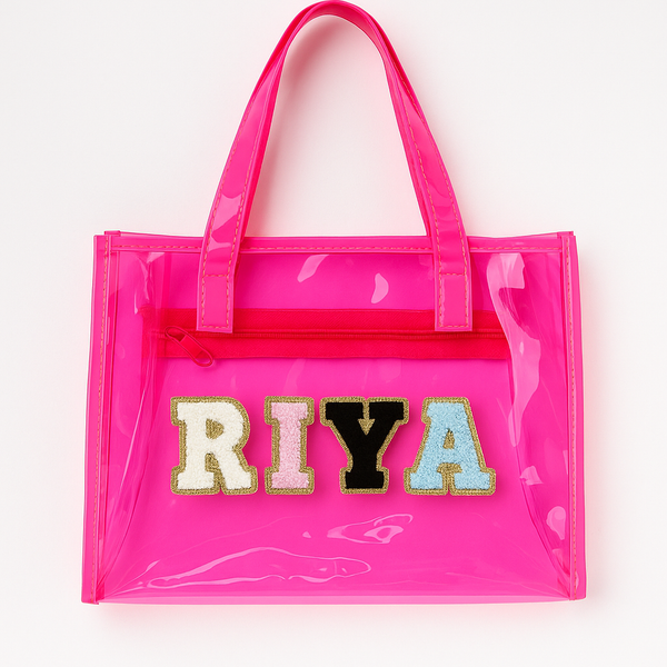 Personalised Monogrammed Luxe Jelly Hue Tote Bags