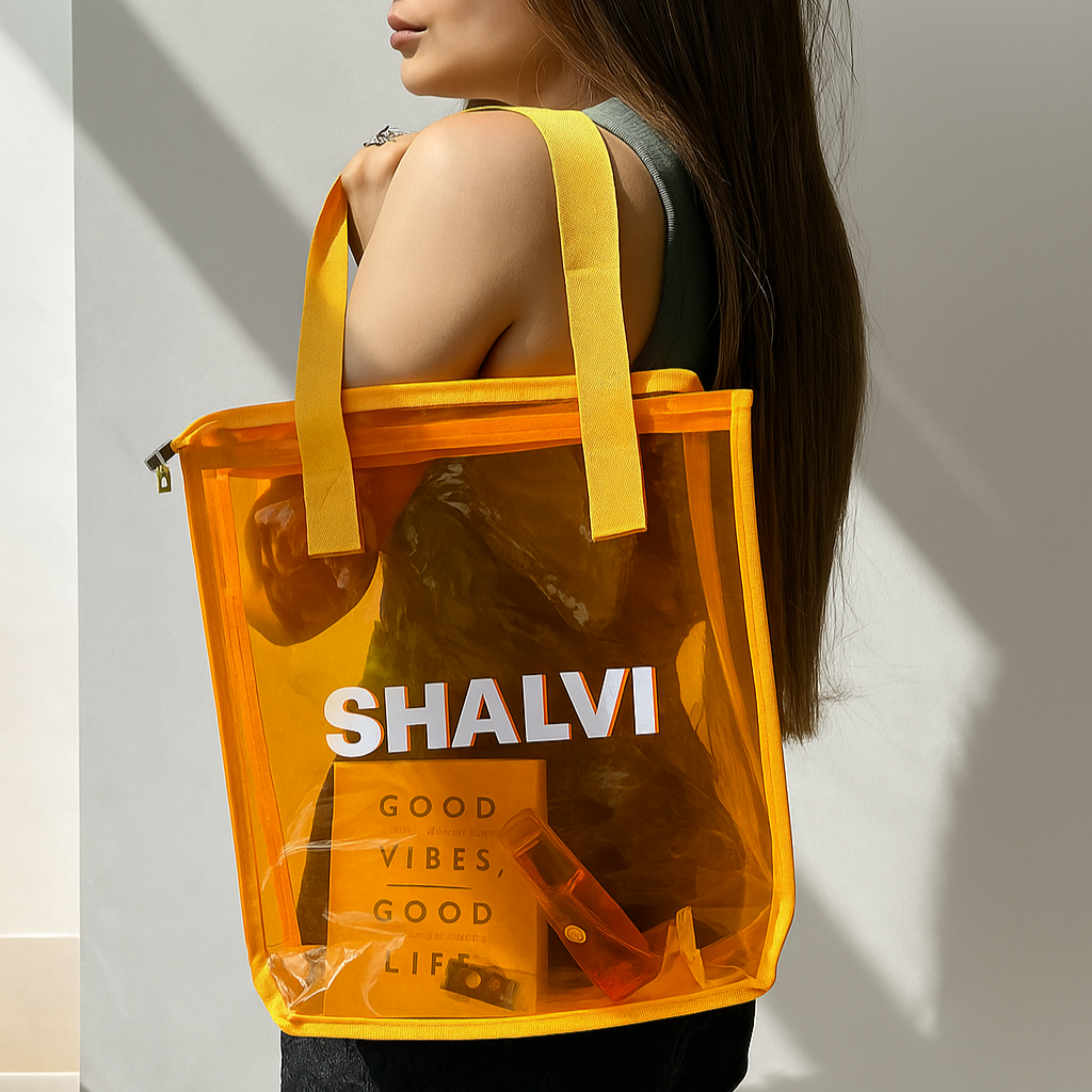 Personalised Luxe Vertical Jelly Hue Tote Bags