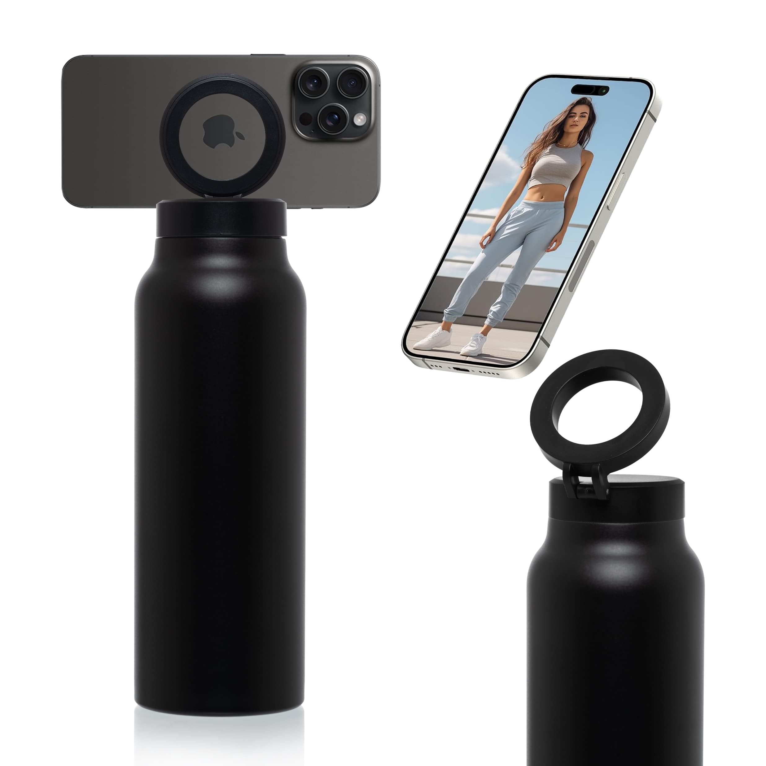 Insulated Water Bottle - Compatible MagSafe and Phone Holder - 1 LITRE