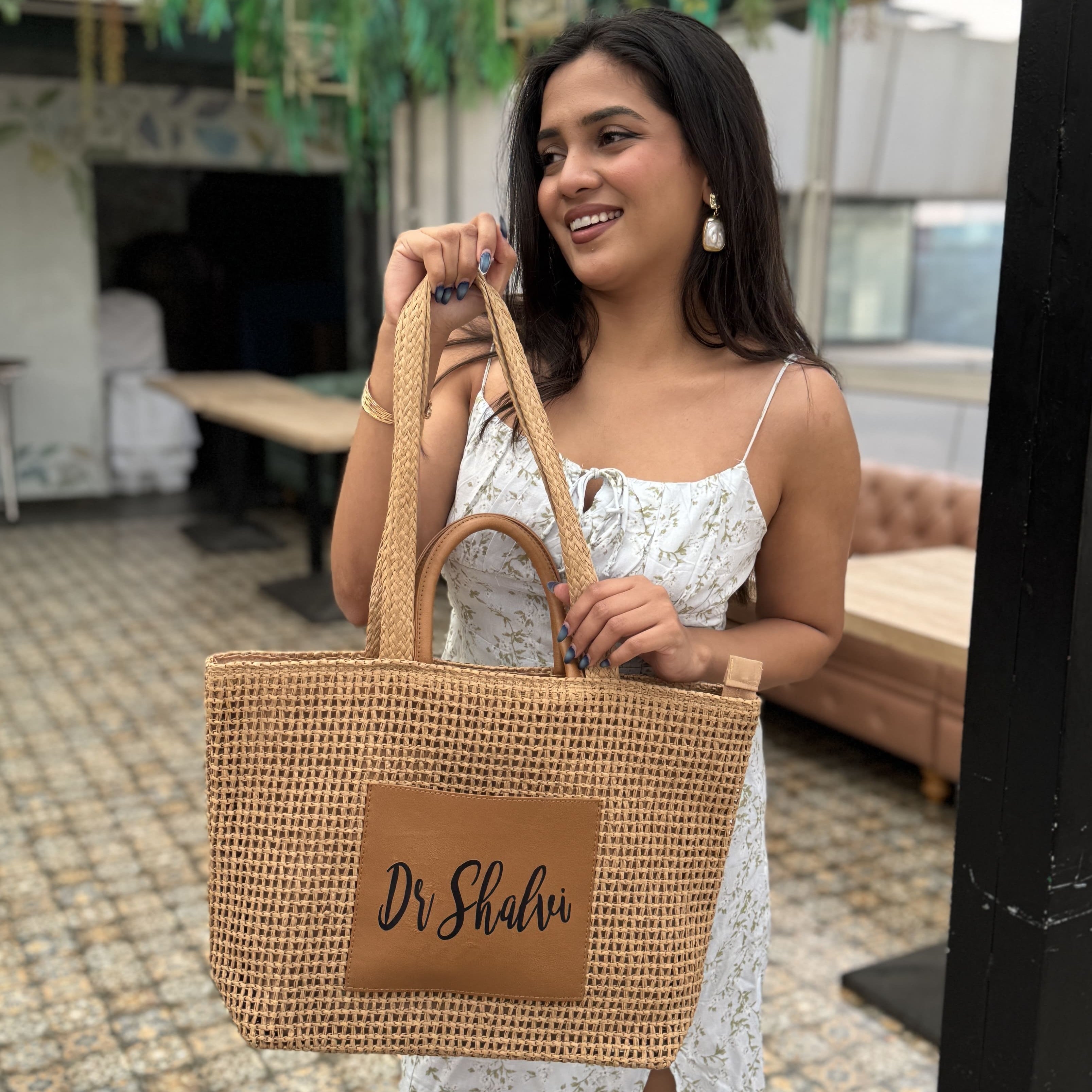 Personalised Luxe Solana Handwoven Tote