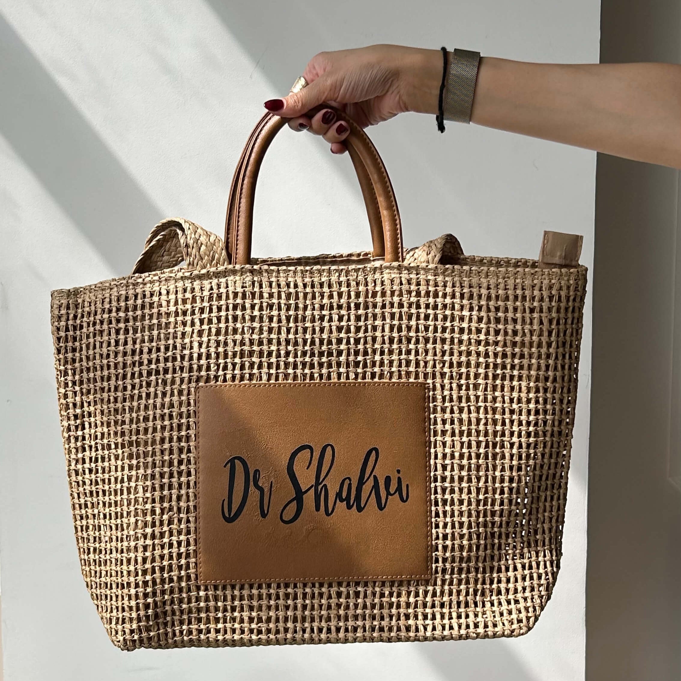 Personalised Luxe Solana Handwoven Tote