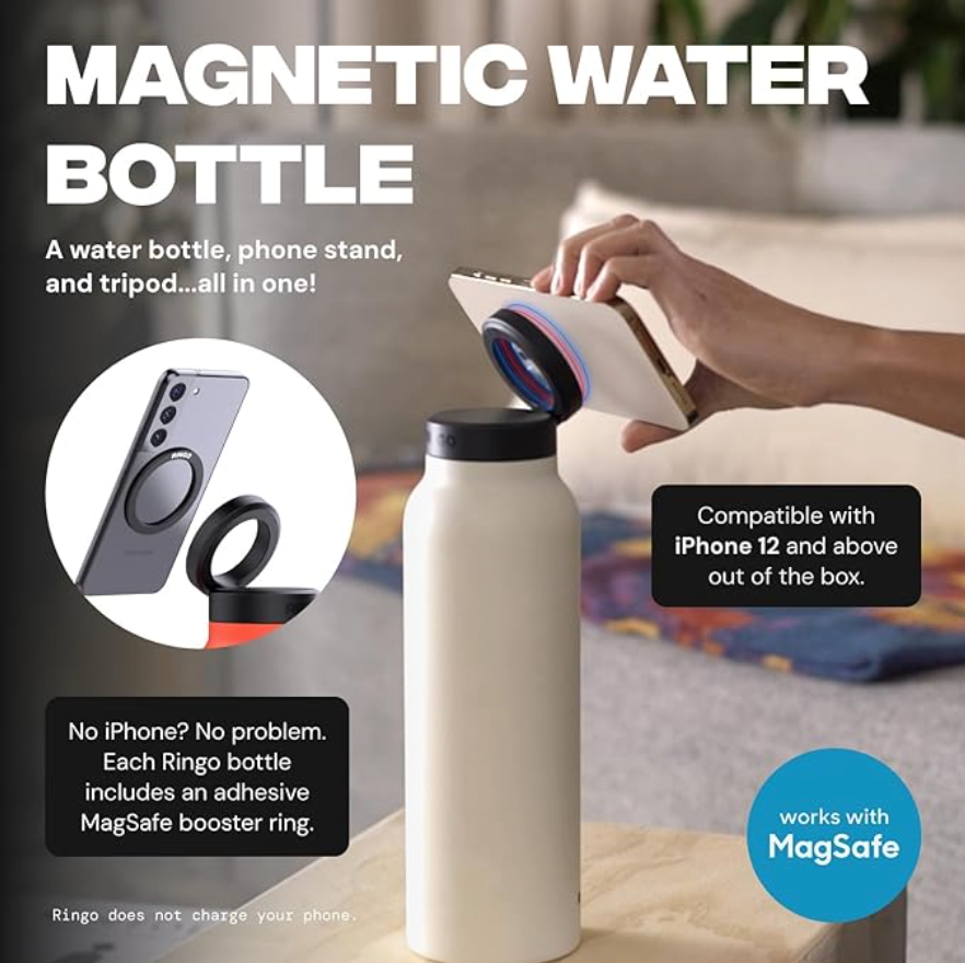 Insulated Water Bottle - Compatible MagSafe and Phone Holder - 1 LITRE