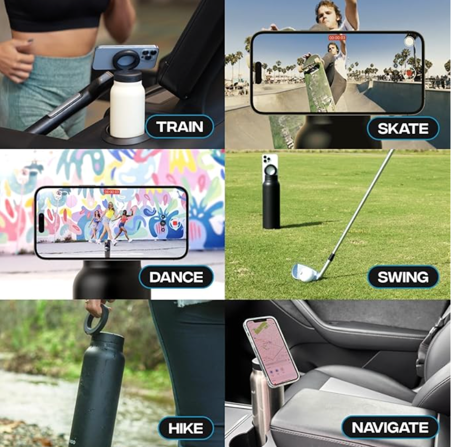 Insulated Water Bottle - Compatible MagSafe and Phone Holder - 1 LITRE