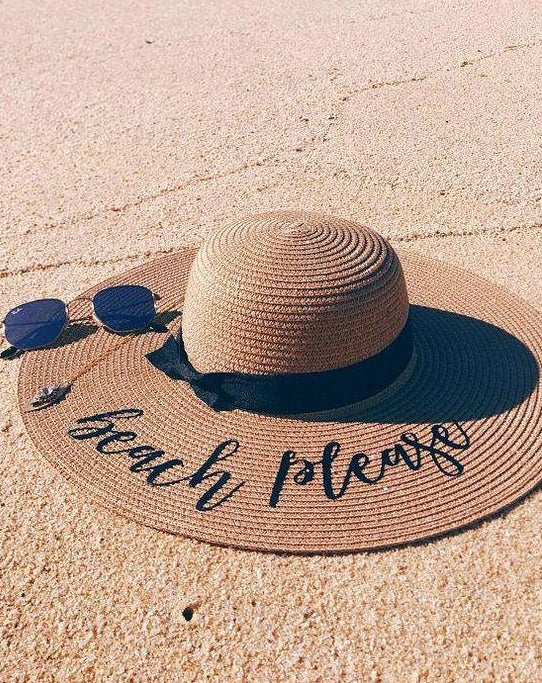 Beach Please Sun Hat | Quirky and Fun Beige