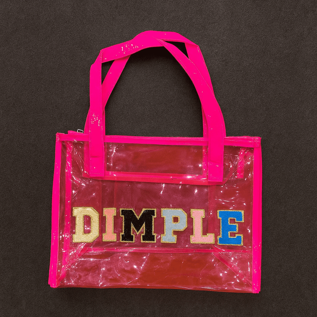 Personalised Monogrammed Luxe Jelly Hue Tote Bags