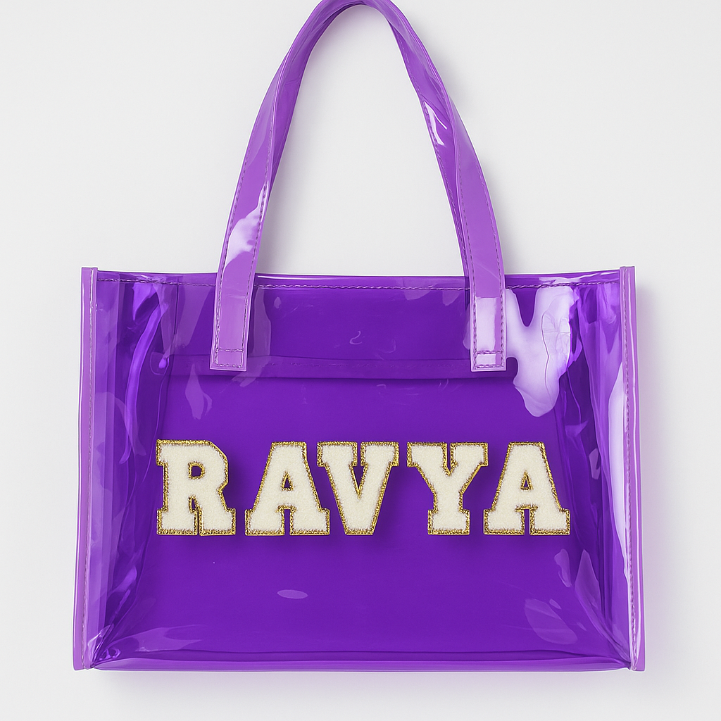 Personalised Monogrammed Luxe Jelly Hue Tote Bags