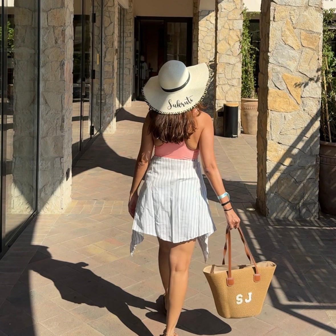 Personalised Fringed Floppy Sun Hat