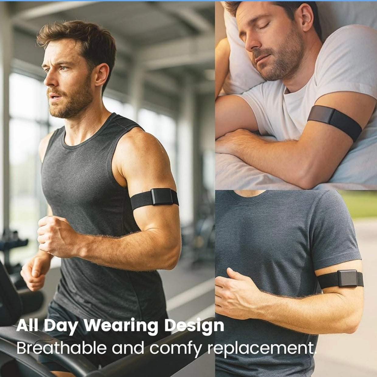 Whoop Bicep/Arm Band - All Black - Model 4.0 & 5.0 Compatible
