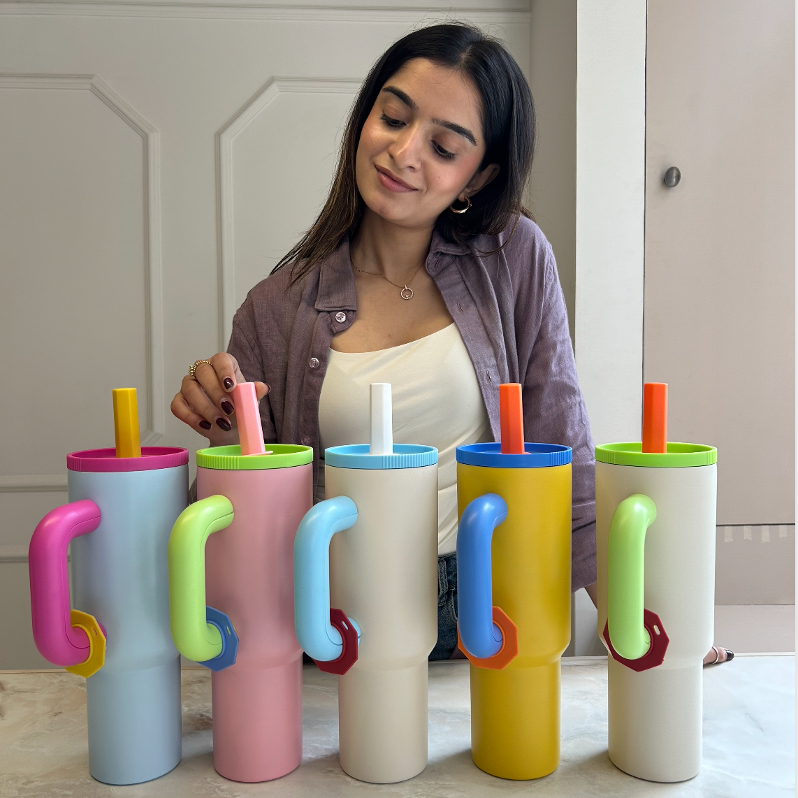 Trendy Insulated Travel Coffee/Beverage Sipper